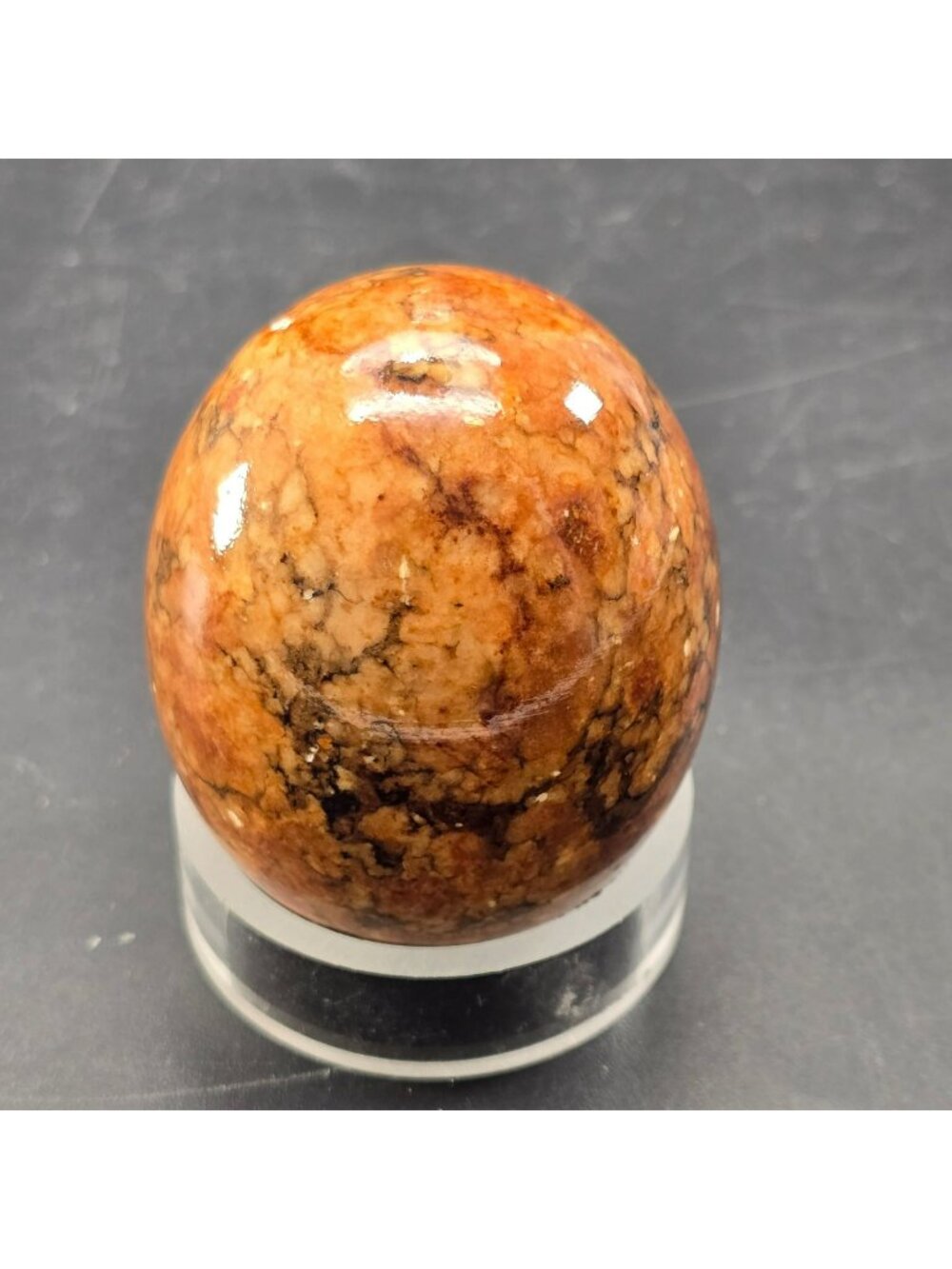 Polished Jasper Stone Egg Earth Tones - Rich Brown & Orange Hues VL5031